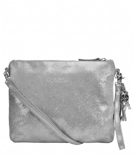 LouLou Essentiels Crossbody bag Sparkling Suede grey (003)